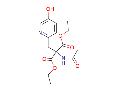 Molecular Structure of 62812-00-4 (Propanedioic acid, (acetylamino)[(5-hydroxy-2-pyridinyl)methyl]-, diethyl
ester)