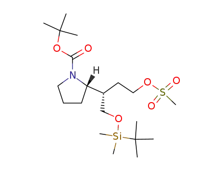 (S)-2-[(S)-1-(tert-Butyl-dimethyl-silanyloxymethyl)-3-methanesulfonyloxy-propyl]-pyrrolidine-1-carboxylic acid tert-butyl ester