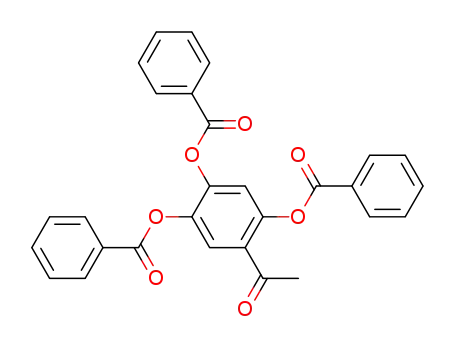 Molecular Structure of 103165-80-6 (1-(2,4,5-tris-benzoyloxy-phenyl)-ethanone)