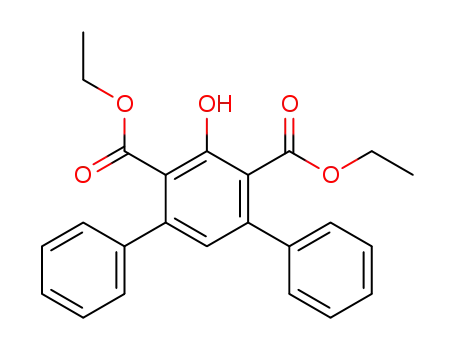 Molecular Structure of 204928-04-1 (5'-hydroxy-<i>m</i>-terphenyl-4',6'-dicarboxylic acid diethyl ester)