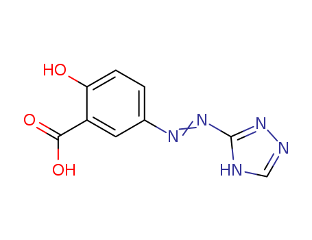 Benzoicacid, 2-hydroxy-5-[2-(1H-1,2,4-triazol-5-yl)diazenyl]- cas  53003-94-4