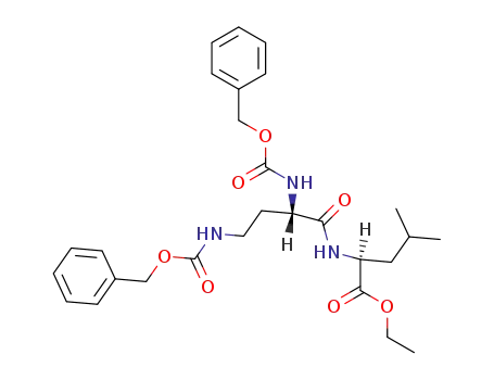 Molecular Structure of 4127-88-2 (<i>N</i>-((<i>S</i>)-2,4-bis-benzyloxycarbonylamino-butyryl)-L-leucine ethyl ester)