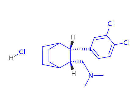 Molecular Structure of 62373-97-1 ([(2R,3S)-3-(3,4-dichlorophenyl)bicyclo[2.2.2]oct-2-yl]-N,N-dimethylmethanaminium chloride)