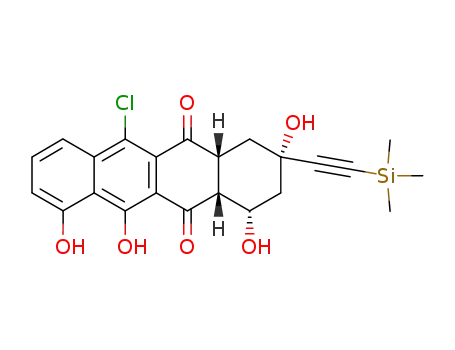(1S,3S,4aR,12aR)-6-Chloro-1,3,10,11-tetrahydroxy-3-trimethylsilanylethynyl-1,2,3,4,4a,12a-hexahydro-naphthacene-5,12-dione