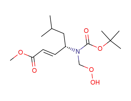 (E)-(S)-4-(tert-Butoxycarbonyl-hydroperoxymethyl-amino)-6-methyl-hept-2-enoic acid methyl ester
