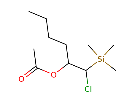 1-chloro-1-(trimethyl)silylhexan-2-yl acetate