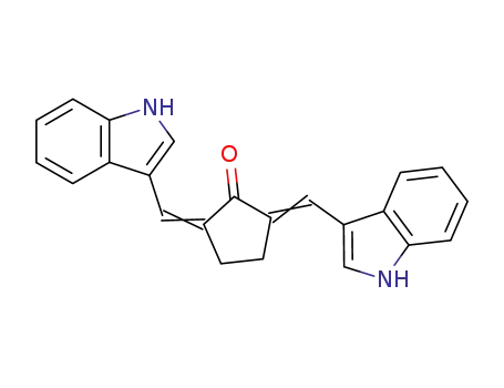 Molecular Structure of 53013-59-5 (2,5-BIS[(E)-1H-INDOL-3-YLMETHYLIDENE]CYCLOPENTANONE)