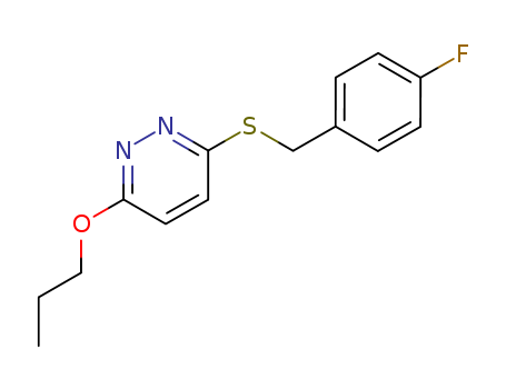 Pyridazine,3-[[(4-fluorophenyl)methyl]thio]-6-propoxy- cas  5273-54-1