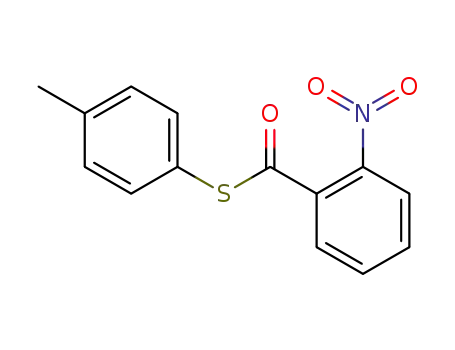 Molecular Structure of 52909-88-3 (2-Nitrothiobenzoic acid S-(4-methylphenyl) ester)