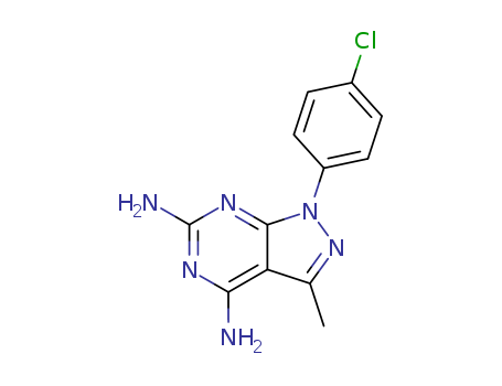 1H-Pyrazolo[3,4-d]pyrimidine-4,6-diamine,1-(4-chlorophenyl)-3-methyl- cas  58791-62-1
