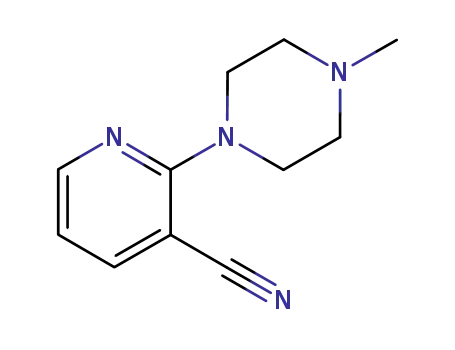 Molecular Structure of 52943-14-3 (2-(4-METHYLPIPERAZIN-1-YL)NICOTINONITRILE)