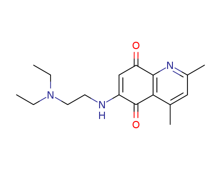 5,8-Quinolinedione,6-[[2-(diethylamino)ethyl]amino]-2,4-dimethyl- cas  52824-11-0