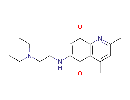 Molecular Structure of 52824-11-0 (6-{[2-(diethylamino)ethyl]amino}-2,4-dimethylquinoline-5,8-dione)
