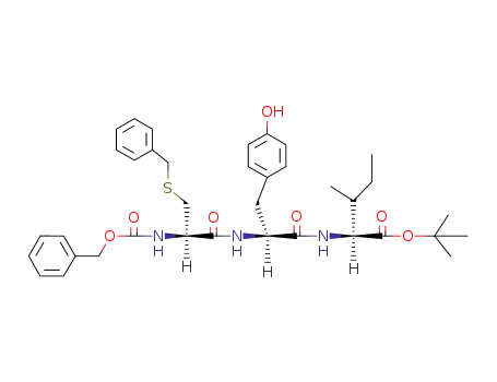 Molecular Structure of 52668-03-8 ((phenylmethoxy)carbonylcysteinyl(phenylmethyl)-tyrosyl-isoleucine tert-butyl ester)
