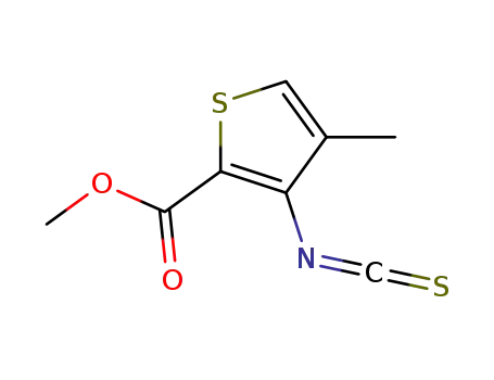 Molecular Structure of 81321-15-5 (METHYL 3-ISOTHIOCYANATO-4-METHYLTHIOPHENE-2-CARBOXYLATE)