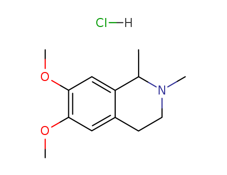 Isoquinoline,1,2,3,4-tetrahydro-6,7-dimethoxy-1,2-dimethyl-, hydrochloride (1:1)