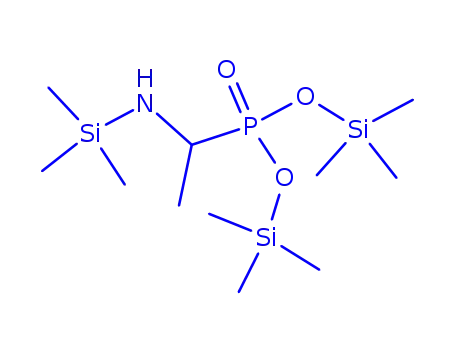 Molecular Structure of 53044-37-4 ([1-[(Trimethylsilyl)amino]ethyl]phosphonic acid bis(trimethylsilyl) ester)