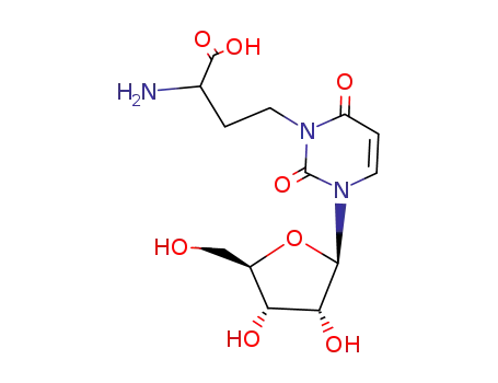 Molecular Structure of 52745-94-5 (3-(3-amino-3-carboxypropyl)uridine)