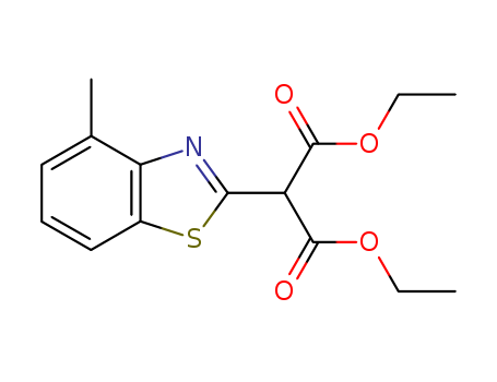 Propanedioic acid, 2-(4-methyl-2-benzothiazolyl)-,1,3-diethyl ester