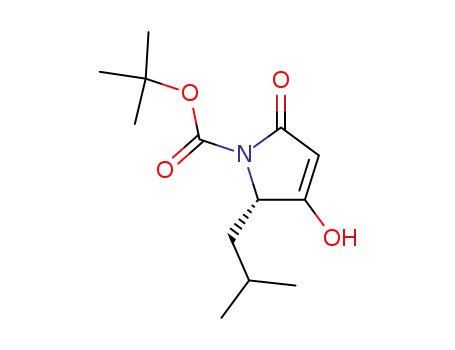 Molecular Structure of 112700-38-6 (1H-Pyrrole-1-carboxylic acid,
2,5-dihydro-3-hydroxy-2-(2-methylpropyl)-5-oxo-, 1,1-dimethylethyl
ester, (S)-)