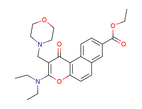 1H-Naphtho[2,1-b]pyran-8-carboxylicacid, 3-(diethylamino)-2-(4-morpholinylmethyl)-1-oxo-, ethyl ester