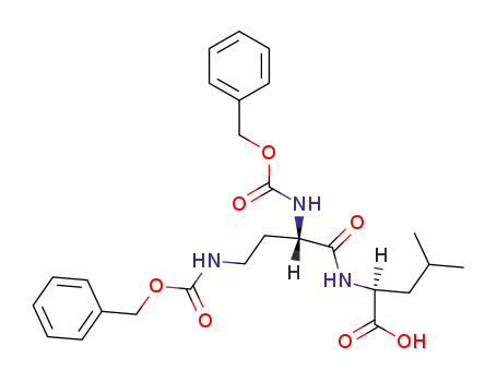 Molecular Structure of 4127-89-3 (<i>N</i>-((<i>S</i>)-2,4-bis-benzyloxycarbonylamino-butyryl)-L-leucine)