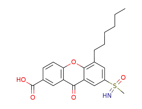 9H-Xanthene-2-carboxylicacid, 5-hexyl-7-(S-methylsulfonimidoyl)-9-oxo- (9CI)
