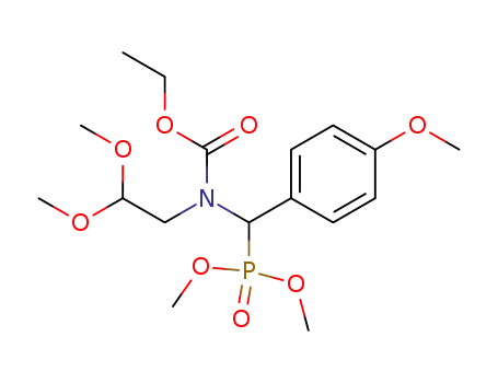 Molecular Structure of 112435-06-0 ([[(2,2-Dimethoxy-ethyl)-ethoxycarbonyl-amino]-(4-methoxy-phenyl)-methyl]-phosphonic acid dimethyl ester)