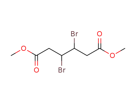 Molecular Structure of 105543-51-9 (Hexanedioic acid, 3,4-dibromo-, dimethyl ester)