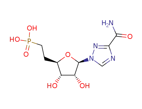 Molecular Structure of 52663-96-4 (1-(5,6-dideoxy-6-phosphono-beta-D-ribo-hexofuranosyl)-1H-1,2,4-triazole-3-carboxamide)