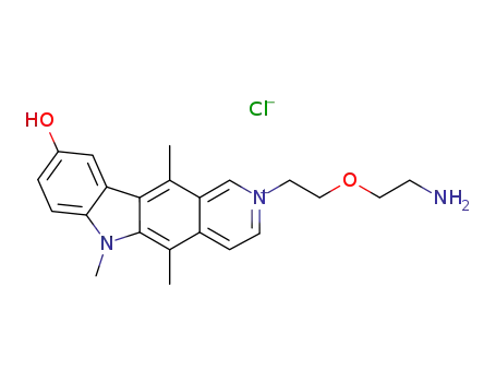 2-(2-aminoethoxy)ethyl-9-hydroxy-6-methylellipticinium chloride