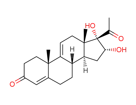 Molecular Structure of 2135-08-2 (16α,17-dihydroxy-pregna-4,9(11)-diene-3,20-dione)