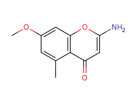 Molecular Structure of 625838-64-4 (2-amino-7-methoxy-5-methyl-4H-chromen-4-one)