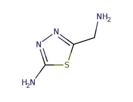 Molecular Structure of 59079-33-3 (5-(aminomethyl)-1,3,4-thiadiazol-2-amine(SALTDATA: 2HCl))