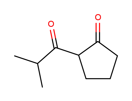 Molecular Structure of 59210-11-6 (Cyclopentanone, 2-(2-methyl-1-oxopropyl)-)