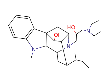 Molecular Structure of 58893-16-6 ((17R)-α-[(Diethylamino)methyl]-17-hydroxy-4,21-secoajmalan-4-ethanol)