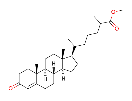 Molecular Structure of 53481-64-4 (3-Oxocholest-4-en-26-oic acid methyl ester)