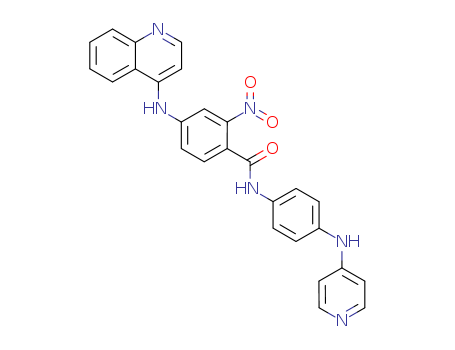 Benzamide,2-nitro-N-[4-(4-pyridinylamino)phenyl]-4-(4-quinolinylamino)- cas  53221-73-1