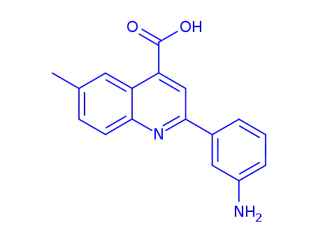 Molecular Structure of 590358-30-8 (2-(3-aminophenyl)-6-methylquinoline-4-carboxylic acid)