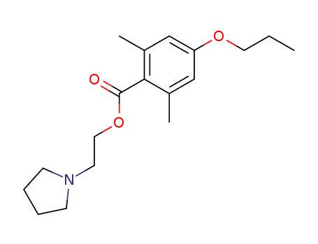 Benzoic acid,2,6-dimethyl-4-propoxy-, 2-(1-pyrrolidinyl)ethyl ester cas  5334-03-2