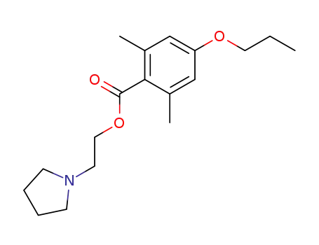 Molecular Structure of 5334-03-2 (2-(pyrrolidin-1-yl)ethyl 2,6-dimethyl-4-propoxybenzoate)
