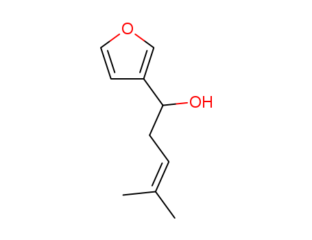 Molecular Structure of 123030-45-5 (3-Furanmethanol, a-(3-methyl-2-butenyl)-)