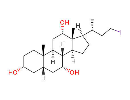 24-nor-23-iodo-3α,7α,12α-trihydroxy-5β-cholane