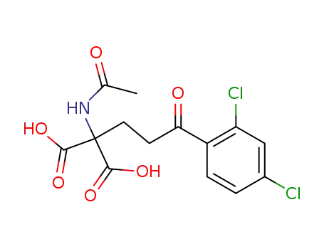 Molecular Structure of 5894-54-2 ((acetylamino)[3-(2,4-dichlorophenyl)-3-oxopropyl]propanedioic acid)