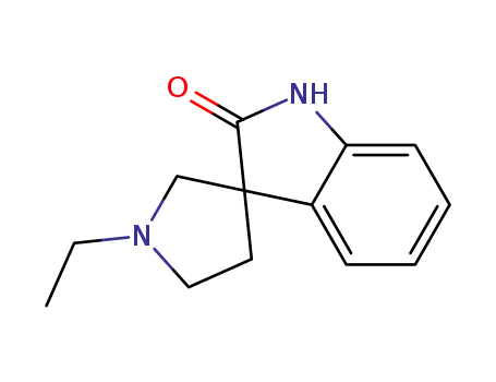 Molecular Structure of 59022-46-7 (1'-Ethylspiro[indoline-3,3'-pyrrolidin]-2-one)