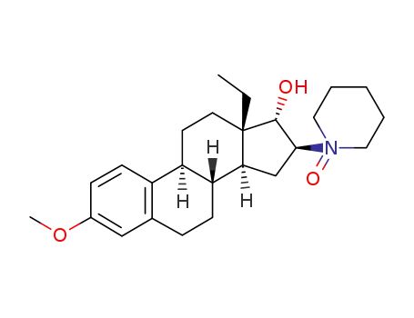 Molecular Structure of 80904-54-7 (N-(17α-Hydroxy-3-methoxy-1,3,5(10)-oestratrien-16β-yl)piperidin-N-oxid)