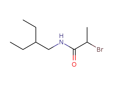 Molecular Structure of 5345-69-7 (2-bromo-N-(2-ethylbutyl)propanamide)