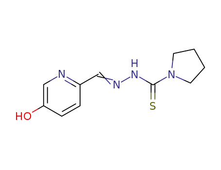 Molecular Structure of 53222-90-5 (5-Hydroxypyridine-2-carbaldehyde pyrrolizino(thiocarbonyl)hydrazone)
