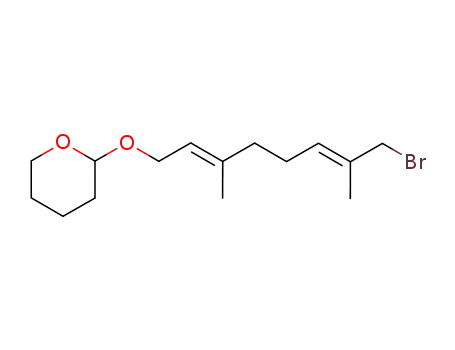 Molecular Structure of 38290-55-0 (2H-Pyran, 2-[(8-bromo-3,7-dimethyl-2,6-octadienyl)oxy]tetrahydro-,
(E,E)-)