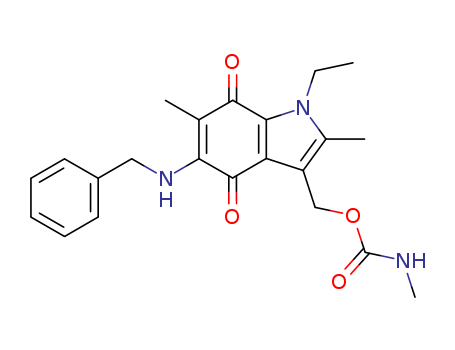 1H-Indole-4,7-dione,1-ethyl-2,6-dimethyl-3-[[[(methylamino)carbonyl]oxy]methyl]-5-[(phenylmethyl)amino]-